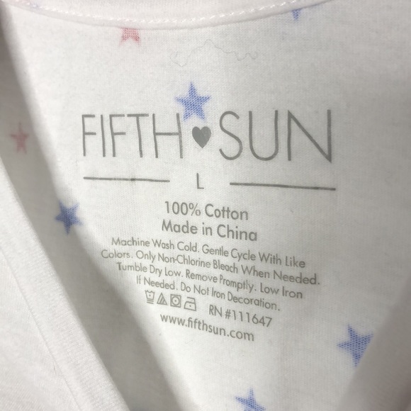 Fifth Sun Red White Blue Star Tank Size L - Picture 6 of 6